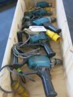 Crate Containing 5 x Makita Assorted Drills