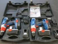 2 x Draper 18V Cordless Rotary Drill Kits