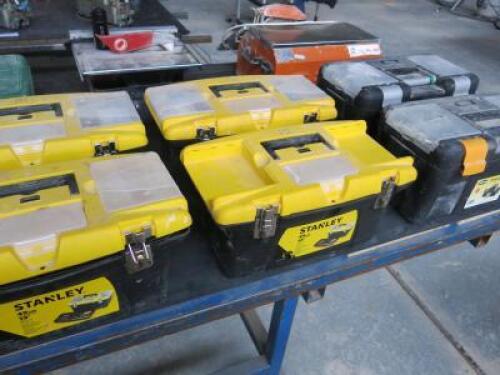 6 x Tool Boxes with 4 Boxes Containing Assorted Plumbing & Other Tools (As Viewed/Pictured)