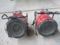 2 x Kingavon 3KW Industrial Heater, Model BB-FH 210, 240v