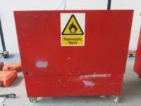 Portastor FSV2 High Security Flammable Liquid Store on Wheels, No Key. Size (H) 138cm x (D) 72cm x (W)144cm.