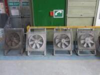 4 x Workshop Fans on Metal Stand, 240v