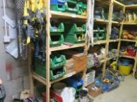 10 Shelves of Assorted Lifting Equipment to Include: Chains, Pulleys, Shackles, Strops, Rope, Lifting Points, Harness & Life Lines (As Viewed)