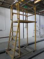 Yellow Metal Working Platform, Size (H)2.8m x (W) 1.5m x (D)1m