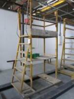 Yellow Metal Working Platform, Size (H)2.8m x (W) 1.5m x (D)1m