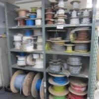 (RACK D) 2 Bays Containing Approx 50 x Rolls of Assorted Electrical Cable (As Viewed)