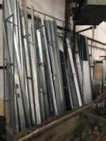 Rack & Trolley Containing Quantity of Misc Galvanized and Coated Steel Formed Lengths (As Viewed)