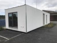 Modular Prototype/Display Building with Double Glazed Windows & Back Door & Currently Configured as:Lounge/Diner & Kitchen with Fitted Elfin Kitchens 2 Ring Electric Ceramic Hob,Stainless Steel Sink, Fridge & Russell Hobbs Microwave,Shower Room with Showe