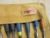 11 x Assorted Chisels in Silverline Leather Rolling Pouch - 2