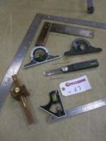 7 x Assorted Squares & Marking Out Tools