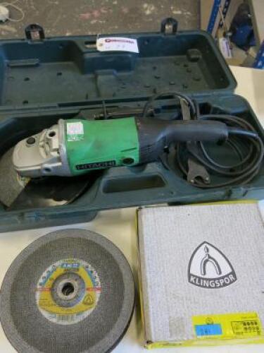 Hitachi G23SS 9" 240v Angle Grinder with Approx 30 Assorted Grinding Discs