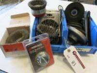 Assorted Grinder Accessories to Include: 9 x Wire Brushes & Assorted Grinder Spares (As Viewed)