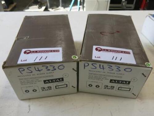 2 x Altai Regulated DC Power Supplies