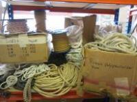 Shelf Containing Qty of Reels & Part Rolls of Natural & Man Made Fibre Rope (As Viewed/Pictured)