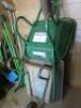 Selection of Gardening Equipment to Include: Qualcast T35 Electric Rotary Mower, Ryobi Leaf Blower, B&D GK1640T Electric Chainsaw, 2 x Wheelbarrows, 3 x Water Hoses/Reels, 3 x Shears, 2 x Weed Pumps & 7 x Assorted Garden Tools (Rake, Spade, Fork & Saw (As - 3