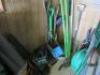 Selection of Gardening Equipment to Include: Qualcast T35 Electric Rotary Mower, Ryobi Leaf Blower, B&D GK1640T Electric Chainsaw, 2 x Wheelbarrows, 3 x Water Hoses/Reels, 3 x Shears, 2 x Weed Pumps & 7 x Assorted Garden Tools (Rake, Spade, Fork & Saw (As - 4