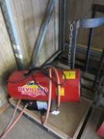 Clarke Devil 900 Propane Gas Space Heater with Mobile Gas Bottle Stand