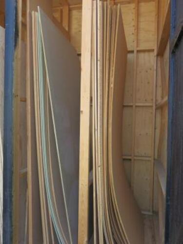 48 x Sheets of 8ft x 4ft Sheets to Include: 20 x Sheets of Assorted Thickness MDF & 18 x Assorted Fibreboard, Pegboard, Ply & Other MDF (As Viewed)
