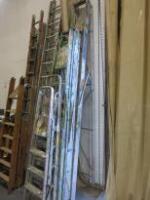 5 x Assorted Size Aluminium Step Ladders (NOTE: paint spills to ladders)