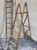 3 x Assorted Wood Ladders and Steps, 1 x 2 Section, 1 x Fold Out & 1 Set of 6 Tread Steps - 2