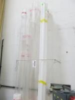 12 x Clear Acrylic Tubes in Various Sizes from 250mm x 200mm & 100mm