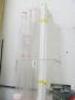 12 x Clear Acrylic Tubes in Various Sizes from 250mm x 200mm & 100mm