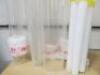 12 x Clear Acrylic Tubes in Various Sizes from 250mm x 200mm & 100mm - 2