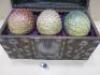 GAME OF THRONES MEMORABILIA - Dragon Eggs from TV Series "Game of Thrones" in Chest with Animated Moving Eggs, Controlled by Remote Control Key-Fob Activation System. LOT UPDATE: Commissioned by HBO's PR & Event Team to promote the show. These are believe - 2