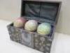 GAME OF THRONES MEMORABILIA - Dragon Eggs from TV Series "Game of Thrones" in Chest with Animated Moving Eggs, Controlled by Remote Control Key-Fob Activation System. LOT UPDATE: Commissioned by HBO's PR & Event Team to promote the show. These are believe - 4