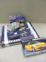 2 x Boxes of Vintage Meccano & Tamiya Model Porsche 911 GT3