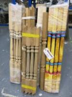 Qty of Approx 45 x Assorted Wooded Spindles