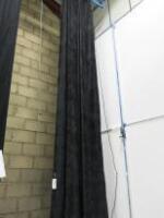 Wooden Trunk with 12 x 18ft x 8ft Black Velour Side Stage Curtains