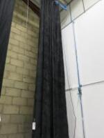 Wooden Trunk with 12 x 18ft x 8ft Black Velour Side Stage Curtains