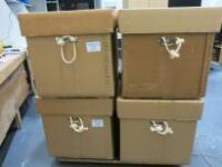 4 x RK Resource Heavy Duty Skid Cardboard Shipping Crates. Size (H) 67cm x (W) 97cm (D) 67cm