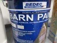 1 x 3/4 Full 25 Litre Can of White Satin Finish Barn Paint