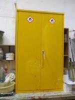 Paint Shop Flammable Cupboard with Key. Size (H) 154cm x (W) 92cm x (D) 46cm