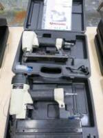 2 x Axminister Pneumatic Staple/Nailer Model 100238 6-22mm Stapler & AW9040L 16-40mm x 5.8mm (with Carry Case)