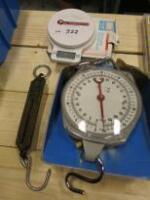 2 x Hanging Scales and 1 x Electronic Kitchen Scale