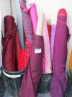 15 x Rolls of Assorted Size & Type, Reds & Dark Pink, Fire Retardant Materials