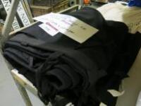 Black Wool Serge FR Stage Border. Size 12m x 120cm