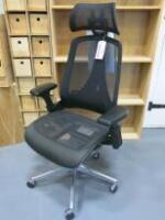 Mesh Seat, Back & Headrest, Fully Adjustable Designer/Operators Chair