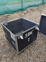 3DC7 - Square Flight Case. Size (H) 64cm x (W) 74cm x (D) 74cm