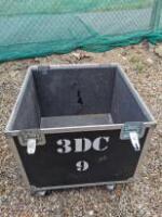 3DC9 - Square Flight Case. Size (H) 64cm x (W) 74cm x (D) 74cm