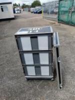 3DC14 - 3 Drawer Flight Case. Size (H) 100cm x (W) 65cm x (D) 50cm