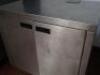 2 Door Stainless Steel Storage Cupboard with Prep Top. Size H86 x W90 x D65cm - 2
