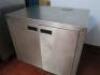2 Door Stainless Steel Storage Cupboard with Prep Top. Size H86 x W90 x D65cm - 3