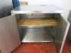 2 Door Stainless Steel Storage Cupboard with Prep Top. Size H86 x W90 x D65cm - 4