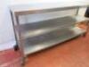 Mobile 3 Shelf Stainless Steel Unit. Size H90 x W180 x D50 - 2