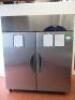 Williams 2 Door Freezer, Model LS2SA on Castors. Size H196 x W165 x D70cm