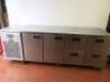 Foster 3 Door Counter Fridge with Prep Top on Castors, Model PRO1/4H-A. Size 86 x W232 x D70cm